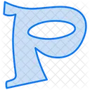 P Alphabet Text Icon