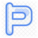 P 文字  アイコン