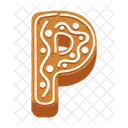 P Letter Cookies Cookies Biscuit Icon