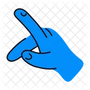 P Sign Pointing Finger Asl Alphabet Icon