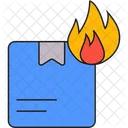 Package Burning Box Carton Icon