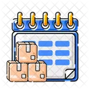 Package Delivery Schedule Calendar Icon