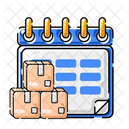 Package delivery schedule calendar  Icon