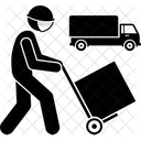 Package Dolly Driver Logistic Icon