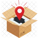 Package With Location Package Box Icon