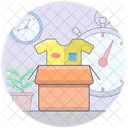 Packaging Box Filling Cardboard Filling Icon