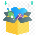 Packaging Parcel Filling Cardboard Icon