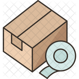 Packing Icon - Download in Colored Outline Style