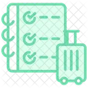 Packing List Duotone Line Icon Icon