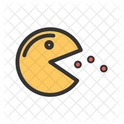 Pacman Icon - Download in Colored Outline Style