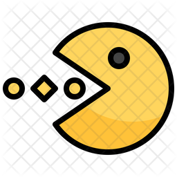 Pacman Icon - Download in Colored Outline Style