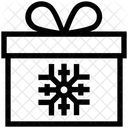 Natal Pacote De Presente Floco De Neve Ícone