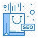 Pacote De SEO Bolsa De SEO Sacola De Compras Ícone