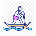 Paddeln Surfen Sup Boarding Symbol