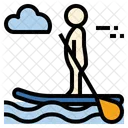 Standup Paddle Boarding Icon