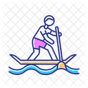 Paddle Surfing Sup Boarding Icon