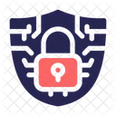 Padlock Shield Data Security Icon