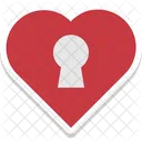 Padlock Heart Shaped Love Secret Icon