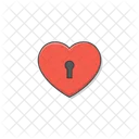 Padlock Love Heart Icon