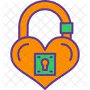 Padlock Heart Keyhole Icon