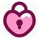 Padlock Love Heart Icon