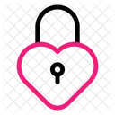 Padlock Love Love Heart Icon