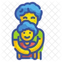 Padre E Hijo Abrazo Hijo Icono