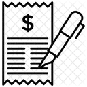 Folha De Verificacao Cobranca Fatura Ícone