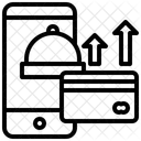 Pagamento de comida on-line  Ícone