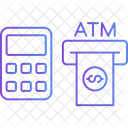 Pagamento em caixa eletrônico  Ícone