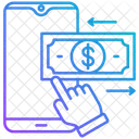 Pagamento Movel Transferencia De Dinheiro Transacao De Dinheiro Ícone