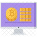 Computador Monitor Bitcoin Ícone