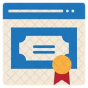 Page Online Certificate Icono