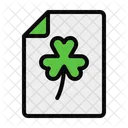 Letter File Clover Icon
