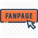 Page De Fans Bouton Clic Icône