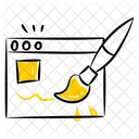 Website Page Edit Website Painting Icon