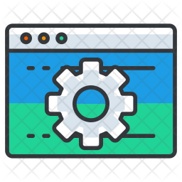 Page settings Icon - Download in Colored Outline Style