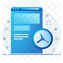 Page Time Clock Document Icon
