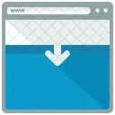 Pagina Da Web Mover Baixo Ícone