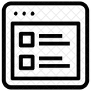 Lista Pagina Da Web Layout Ícone