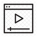 Pagina Da Web Video Player Ícone