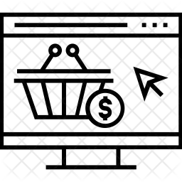 Página de comércio eletrônico  Ícone
