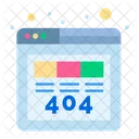 Página da web não encontrada  Ícone