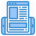 Página da web para celular  Ícone