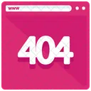 Erro Pagina Da Web 404 Icon