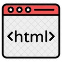 Pagina Fonte Codigo Fonte Html Ícone