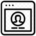 Perfil Pagina Da Web Layout Ícone