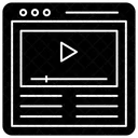 Pagina De Video Midia De Interface Wireframe De Video Ícone