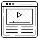 Pagina De Video Midia De Interface Wireframe De Video Ícone