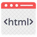 Pagina Fuente Codigo Fuente Html Icono